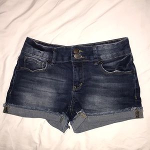 Mudd girls- dark blue- short shorts- size girls 14